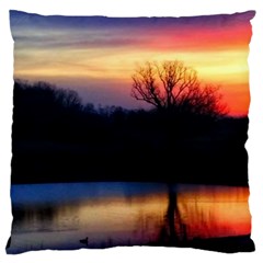 Pastel Sunrise Large Cushion Case (two Sides) by okhismakingart