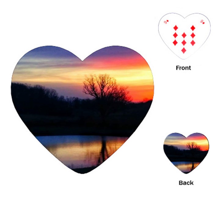 Pastel Sunrise Playing Cards (Heart)