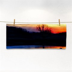 Pastel Sunrise Hand Towel by okhismakingart