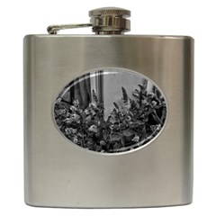 Black And White Mint Hip Flask (6 Oz)