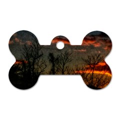 Old Sunset Dog Tag Bone (two Sides) by okhismakingart