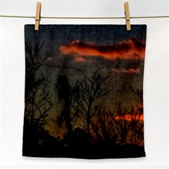 Old Sunset Face Towel by okhismakingart