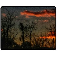 Old Sunset Fleece Blanket (medium)  by okhismakingart