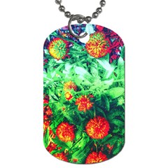 Intense Flowers Dog Tag (one Side)