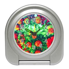 Intense Flowers Travel Alarm Clock