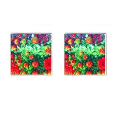 Intense Flowers Cufflinks (square)