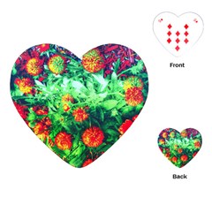 Intense Flowers Playing Cards (heart)