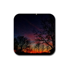 Darkness Falling Rubber Coaster (square)  by okhismakingart