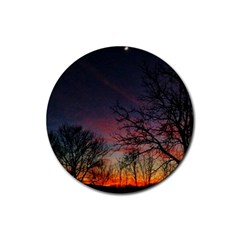 Darkness Falling Rubber Coaster (round)  by okhismakingart