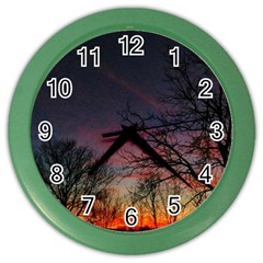 Darkness Falling Color Wall Clock by okhismakingart