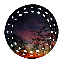 Darkness Falling Ornament (round Filigree) by okhismakingart