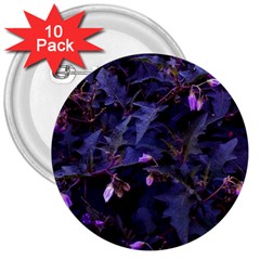 Purple Nettles 3  Buttons (10 Pack) 