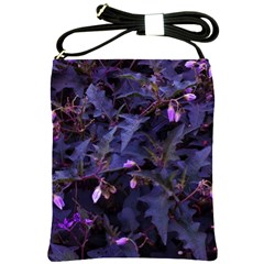 Purple Nettles Shoulder Sling Bag by okhismakingart