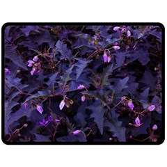 Purple Nettles Fleece Blanket (large)  by okhismakingart