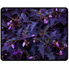 Purple Nettles Fleece Blanket (medium)  by okhismakingart