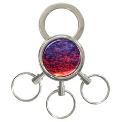 Blood Red Sunrise 3-ring Key Chains by okhismakingart