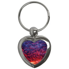 Blood Red Sunrise Key Chains (heart)  by okhismakingart