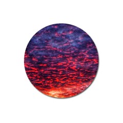 Blood Red Sunrise Magnet 3  (round) by okhismakingart