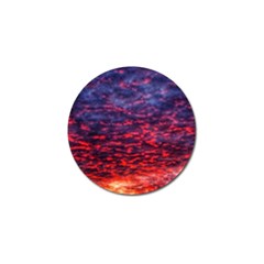 Blood Red Sunrise Golf Ball Marker by okhismakingart