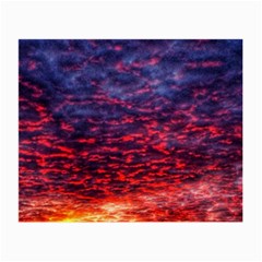 Blood Red Sunrise Small Glasses Cloth (2-side) by okhismakingart