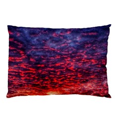 Blood Red Sunrise Pillow Case by okhismakingart