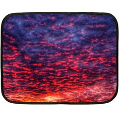 Blood Red Sunrise Double Sided Fleece Blanket (mini)  by okhismakingart