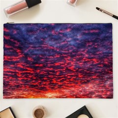 Blood Red Sunrise Cosmetic Bag (xxl) by okhismakingart