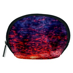 Blood Red Sunrise Accessory Pouch (medium) by okhismakingart