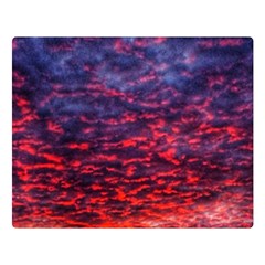 Blood Red Sunrise Double Sided Flano Blanket (large)  by okhismakingart