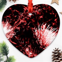 Red Thistle Ornament (heart) by okhismakingart