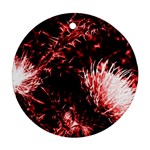 Red Thistle Round Ornament (Two Sides) Front