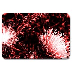 Red Thistle Large Doormat  by okhismakingart