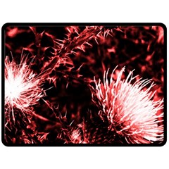 Red Thistle Fleece Blanket (large)  by okhismakingart