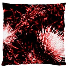 Red Thistle Large Cushion Case (two Sides) by okhismakingart