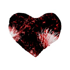 Red Thistle Standard 16  Premium Heart Shape Cushions by okhismakingart