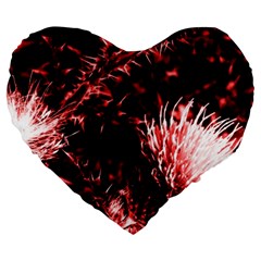 Red Thistle Large 19  Premium Heart Shape Cushions by okhismakingart