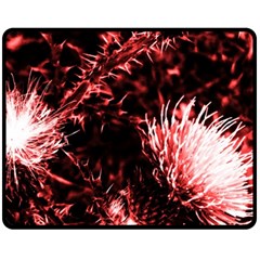 Red Thistle Double Sided Fleece Blanket (medium)  by okhismakingart