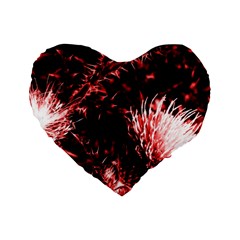 Red Thistle Standard 16  Premium Flano Heart Shape Cushions by okhismakingart