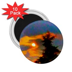 Sunrise And Fir Tree 2 25  Magnets (10 Pack)  by okhismakingart