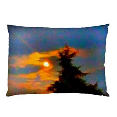 Sunrise And Fir Tree Pillow Case by okhismakingart