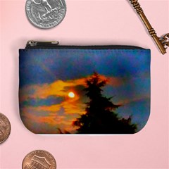 Sunrise And Fir Tree Mini Coin Purse by okhismakingart