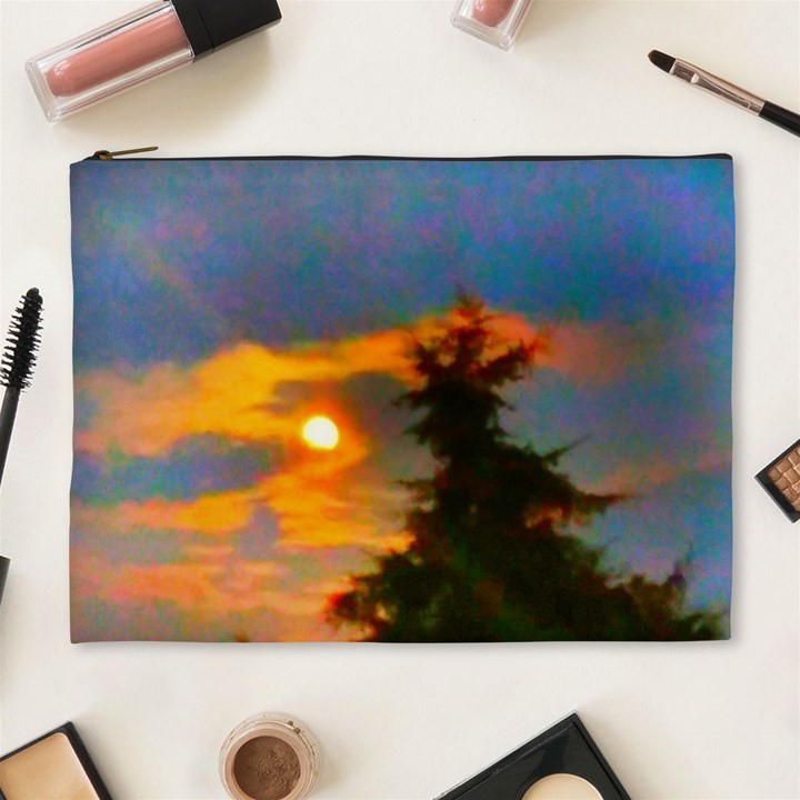 Sunrise and Fir Tree Cosmetic Bag (XL)