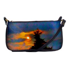 Sunrise And Fir Tree Shoulder Clutch Bag by okhismakingart