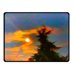 Sunrise And Fir Tree Fleece Blanket (small) by okhismakingart