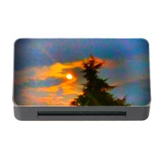 Sunrise And Fir Tree Memory Card Reader With Cf by okhismakingart