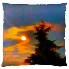 Sunrise And Fir Tree Large Cushion Case (two Sides) by okhismakingart