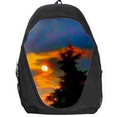 Sunrise And Fir Tree Backpack Bag by okhismakingart