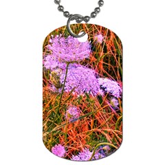 Blue Tinted Queen Anne s Lace Dog Tag (two Sides) by okhismakingart