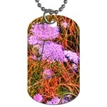 Blue Tinted Queen Anne s Lace Dog Tag (Two Sides) Front