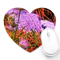 Blue Tinted Queen Anne s Lace Heart Mousepads by okhismakingart